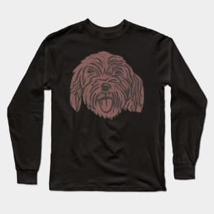 Cockapoo,Crazy, Chocolate Cockerpoo Long Sleeve T-Shirt